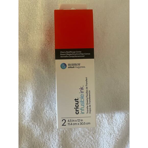 Cricut New Mug Press infusible Cherry Red Ink Sheets 4.5x12/ 2 packs - Picture 6 of 7